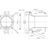 Kobling m/flange og lukkebeslag - Hun 6'' (150mm) x (150mm) (galvaniseret)