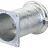 Kobling m/flange og lukkebeslag - Hun 6'' (150mm) x (150mm) (galvaniseret)