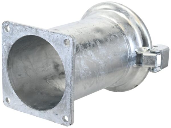 Kobling m/flange og lukkebeslag - Hun 6'' (150mm) x (150mm) (galvaniseret)
