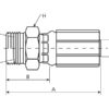 Gates Millimeter 24° Preskobling 3/8'' x M18 x 1.50 (12L) Han Lige