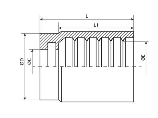 Dicsa Kappe 4-lags 3/4''