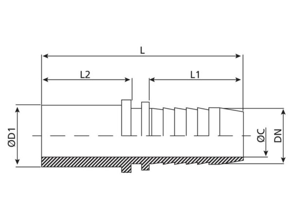 Dicsa Indstik 3/8'' x M10 Ø (10L) Standardender