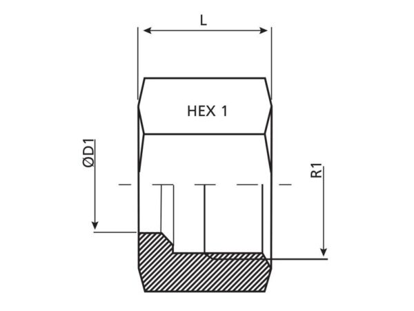 Dicsa Møtrik M30 x 2 (20S)