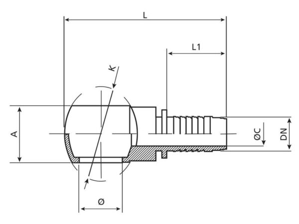 Dicsa Indstik 3/8'' x M16 Ø