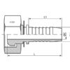 Dicsa Millimeter 24°/60° Indstik 1/4'' x M16 x 1.5 (10L) Hun Lige Omløber