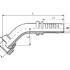 Dicsa Millimeter 24°/60° Indstik 5/16'' x M16 x 1.5 (10L) 135° Omløber