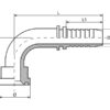 Dicsa Indstik 3/4'' x 38.1mm 90° Flange (3000psi)
