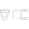 PTO Gaffel (bolt) (Krydsmål: 36 x 89mm) Størrelse: 1-3/4-20 Not
