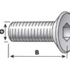 Umbrachobolt (undersænket), Størrelse: M6x10mm (DIN 7991)