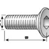 Umbrachobolt (undersænket), Størrelse: M8x20mm (DIN 7991)