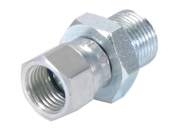 Hydraulikadapter 3/8'' BSP Han x 9/16'' JIC Drejelig hun