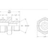 Hydraulikadapter 7/8'' SAE Han x 1/2'' BSP Han