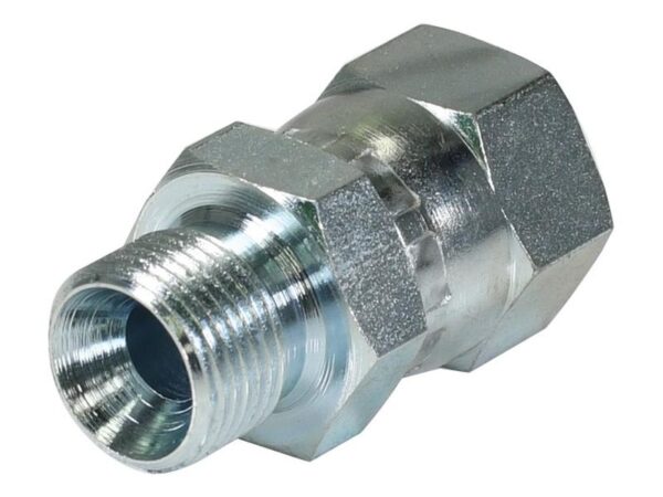 Hydraulikadapter 3/8'' BSP Han x 3/4'' JIC Drejelig hun