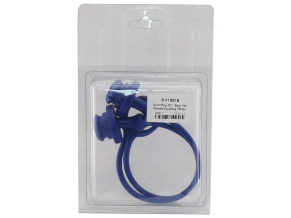 Faster Støvhætte Blå PVC Passer på: 1/2'' Hun-kobling - TM-serien TM12L (Agripak 2 stk.)