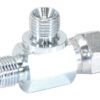 Hydraulisk T-stykke 1/4'' BSP Han x 1/4'' BSP Drejelig hun x 1/4'' BSP Han