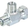 Hydraulisk T-stykke 3/8'' BSP Han x 3/8'' BSP Drejelig hun x 3/8'' BSP Han