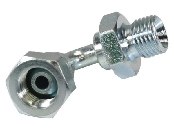 Hydraulikadapter 1/4'' BSP Han x 1/4'' BSP Drejelig hun 90° Bøjning