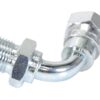 Hydraulikadapter 1/2'' BSP Han x 1/2'' BSP Drejelig hun 90° Bøjning