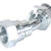Hydraulikadapter 3/8'' BSP Han x 3/8'' BSP Drejelig hun 135° Bøjning