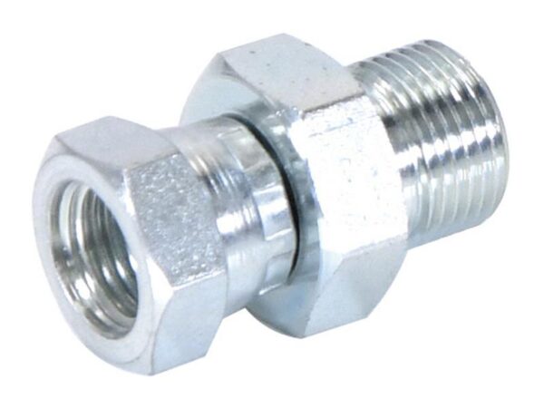 Hydraulikadapter 1/2'' BSP Han x 1/4'' BSP Drejelig hun