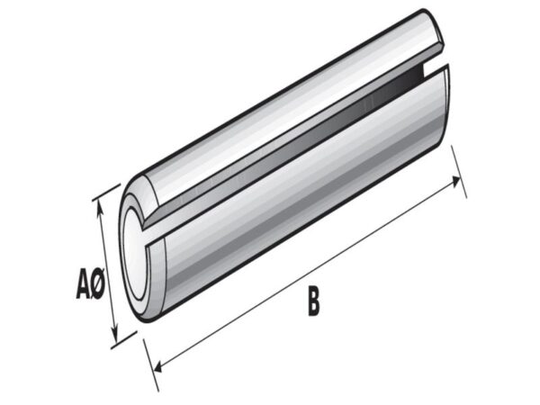 Rørstift, Stift Ø8mm x 55mm