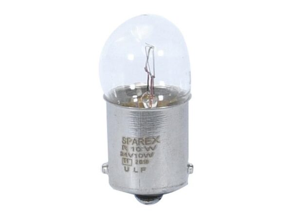 Pære R10W, 24V, 10W, BA15s (Agripak 5 stk.)