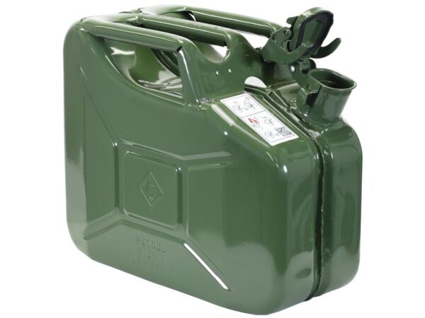 Metal Benzindunk - Grøn 10 liter (Unleaded Petrol)