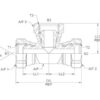 Hydraulisk T-stykke 3/8'' BSP Drejelig hun x 3/8'' BSP Drejelig hun x 3/8'' BSP Drejelig hun