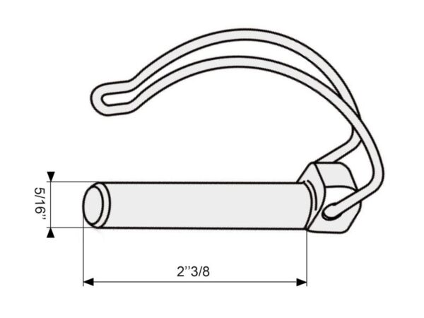 Ringsplit (rør), Stift Ø8mm x 60mm