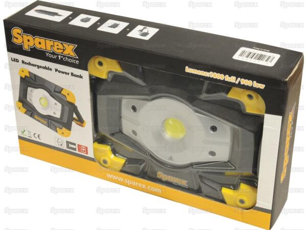 Arbejdslampe LED med Powerbank, 20W.