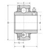 NTN SNR Flangeleje (indstats) UC - metrisk (UC208)