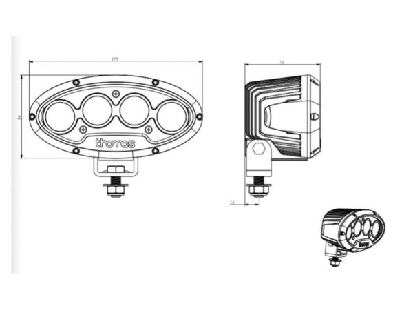 Arbejdslygte LED 7000lm (kl. 3)