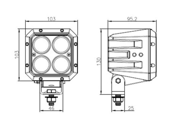 Arbejdslygte LED 7200lm (kl. 3)