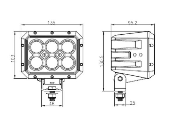 Arbejdslygte LED 10000lm (kl. 3)