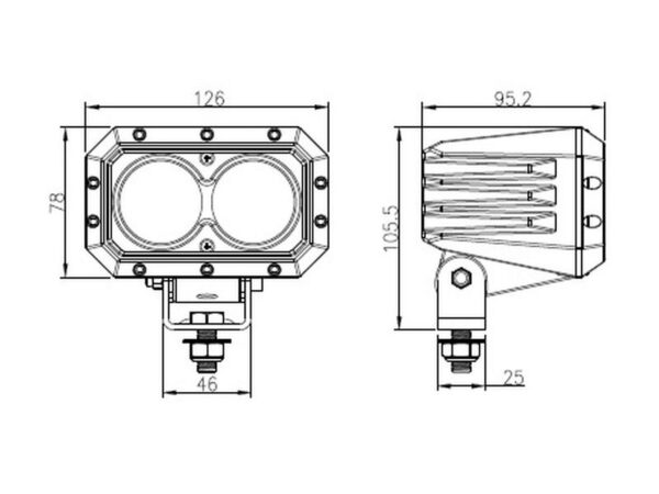 Arbejdslygte LED 6000lm (kl. 3)