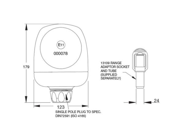 Rotorblink H1 (stang) (12V)