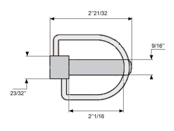 Låsesplit Stabilisator, Stift Ø14mm x 67mm