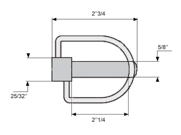 Låsesplit Stabilisator, Stift Ø16mm x 70mm