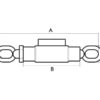 Stabilisatormøtrik Samlet - Min. længde: 273mm, Max. længde: 370mm - M20 x 2.5