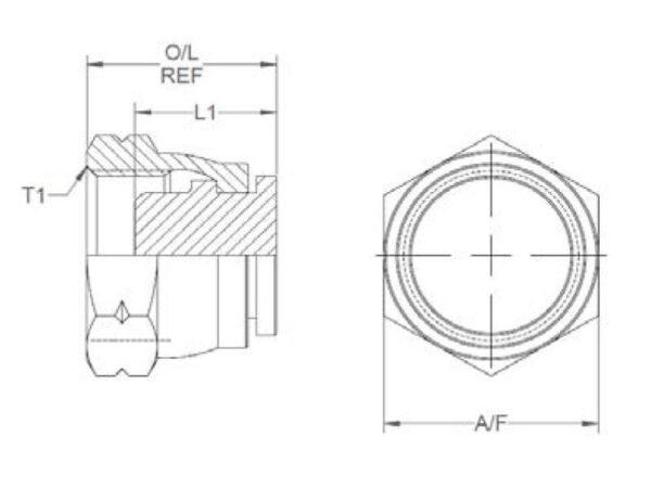 Hydraulikadapter M18 x 1.50 Millimeter Drejeligt endestykke