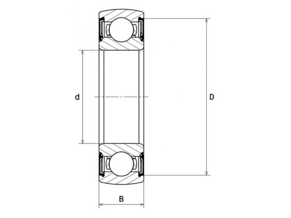 Sparex Radialkugleleje (forseglet) (17262082RS)