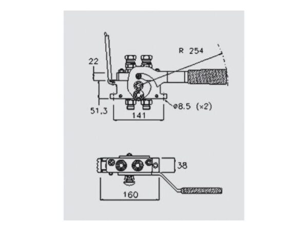 Multikobling - Hun - 3/8 BSP - 2PB06 Serie