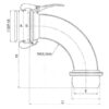 Bøjning 90° (han/hun) - 8'' (200mm) (galvaniseret)