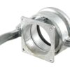 Kobling m/flange og lukkebeslag - Kort - Hun 6'' (159mm) x (150mm) (galvaniseret)