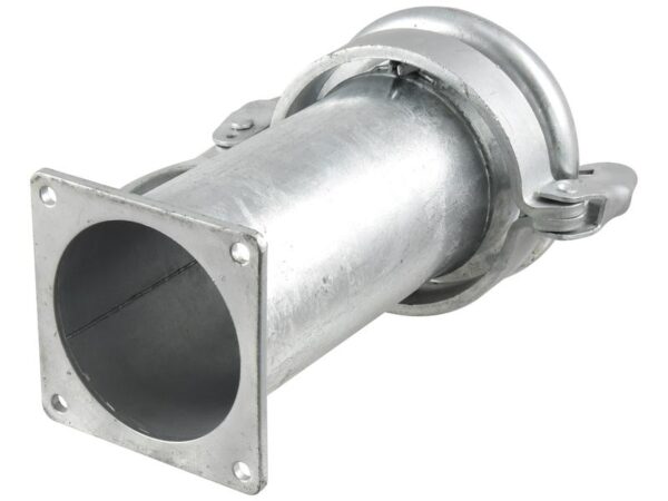 Kobling m/flange og lukkebeslag - Lang - Hun 6'' (159mm) x 6'' (150mm) (galvaniseret)