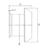 Kobling m/flange og lukkebeslag - Han 6'' (159mm) x (150mm) (galvaniseret)