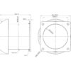 Kobling m/flange og lukkebeslag - Han 6'' (159mm) x (150mm) (galvaniseret)