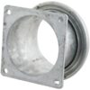 Kobling m/flange og lukkebeslag - Han 6'' (159mm) x (150mm) (galvaniseret)