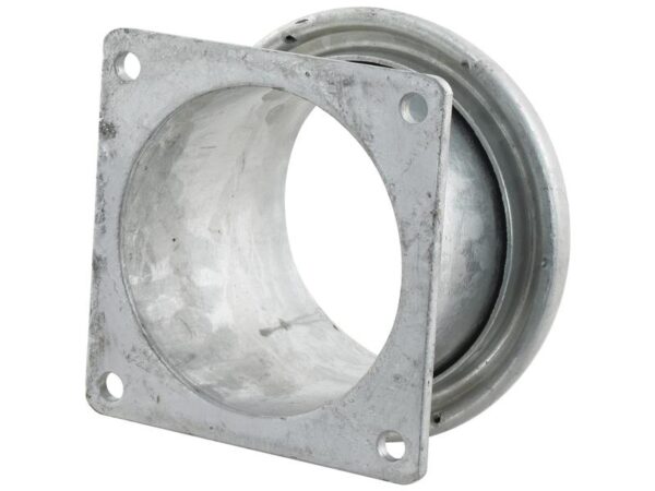 Kobling m/flange og lukkebeslag - Han 6'' (159mm) x (150mm) (galvaniseret)