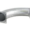 Bøjning 90° m/flange og lukkebeslag - Han 6'' (159mm) x (150mm) (galvaniseret)